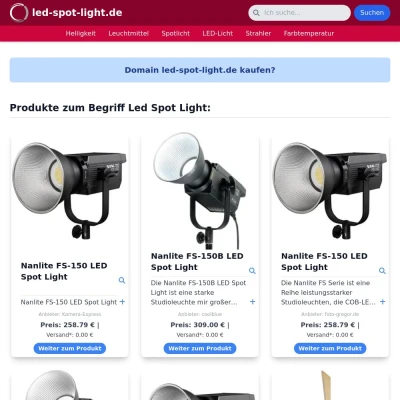 Screenshot led-spot-light.de