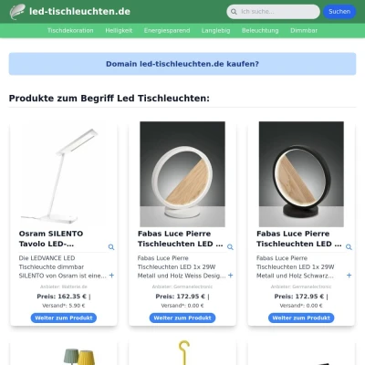 Screenshot led-tischleuchten.de