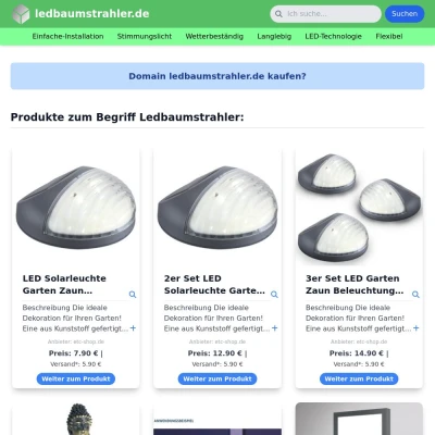 Screenshot ledbaumstrahler.de