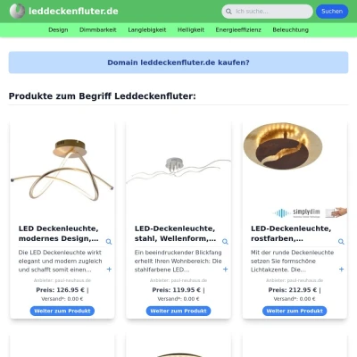 Screenshot leddeckenfluter.de