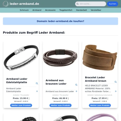 Screenshot leder-armband.de