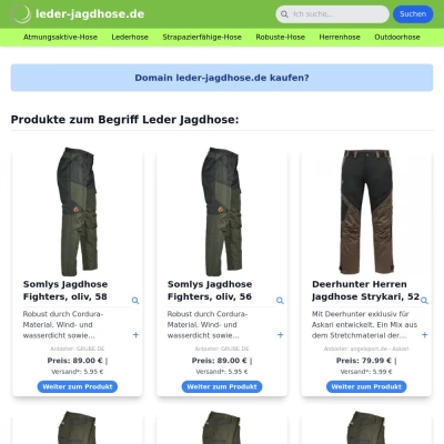 Screenshot leder-jagdhose.de