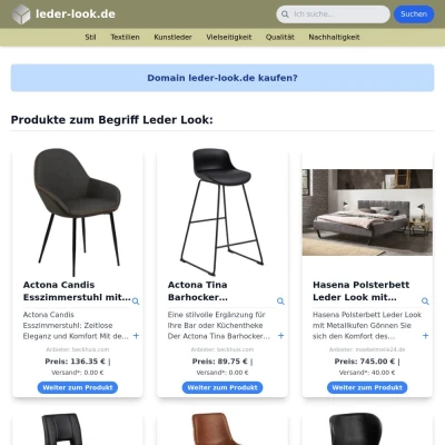 Screenshot leder-look.de