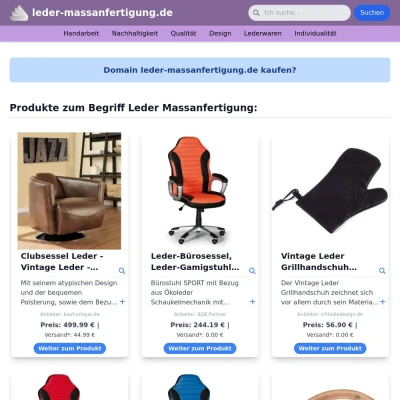 Screenshot leder-massanfertigung.de