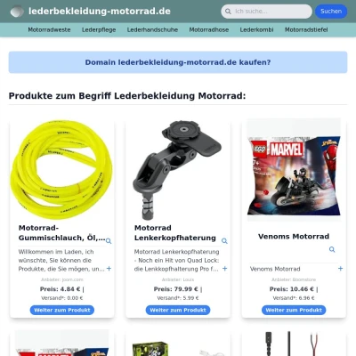 Screenshot lederbekleidung-motorrad.de