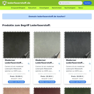 Screenshot lederfaserstoff.de