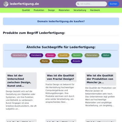 Screenshot lederfertigung.de