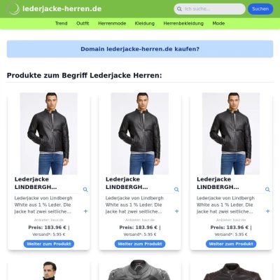 Screenshot lederjacke-herren.de