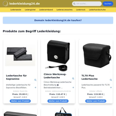 Screenshot lederkleidung24.de