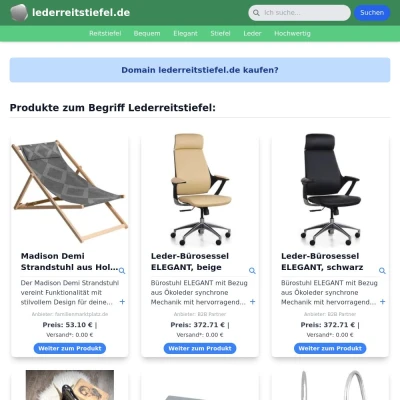 Screenshot lederreitstiefel.de