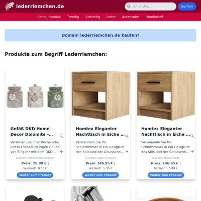 Screenshot lederriemchen.de