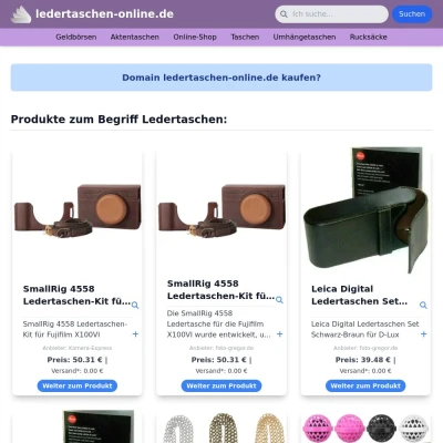 Screenshot ledertaschen-online.de