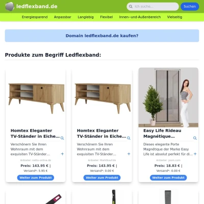Screenshot ledflexband.de