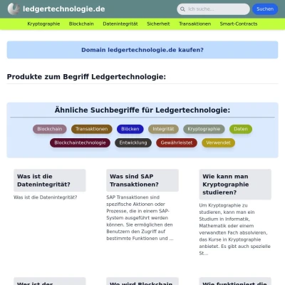 Screenshot ledgertechnologie.de