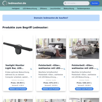Screenshot ledmaster.de