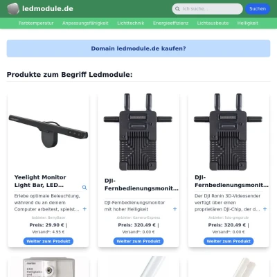Screenshot ledmodule.de