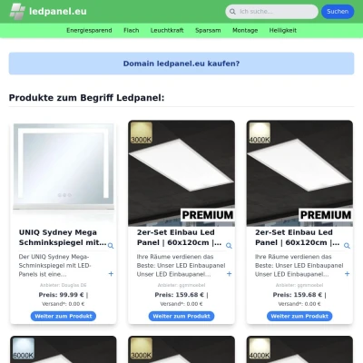 Screenshot ledpanel.eu