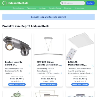 Screenshot ledpaneltest.de