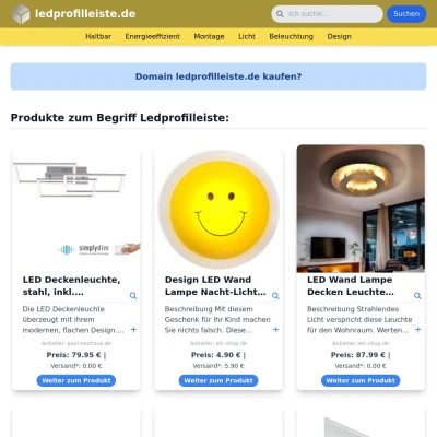 Screenshot ledprofilleiste.de