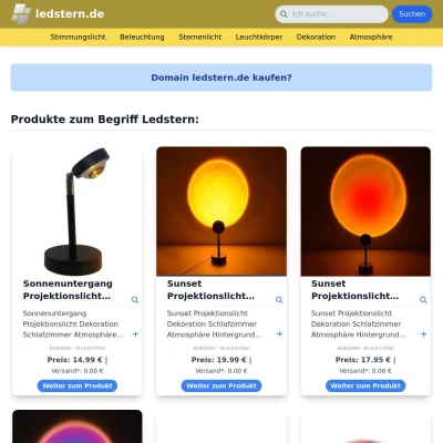 Screenshot ledstern.de