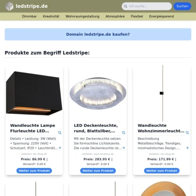 Screenshot ledstripe.de