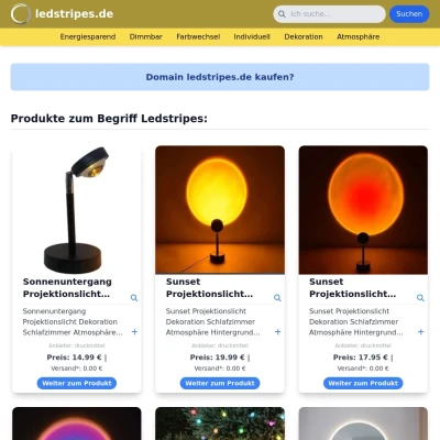 Screenshot ledstripes.de