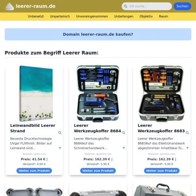 Screenshot leerer-raum.de