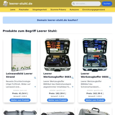 Screenshot leerer-stuhl.de