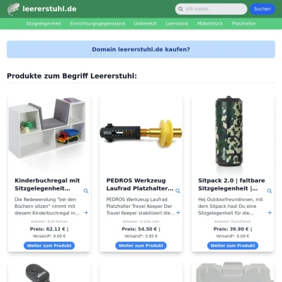 Screenshot leererstuhl.de