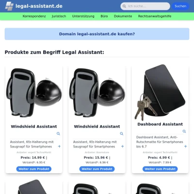 Screenshot legal-assistant.de