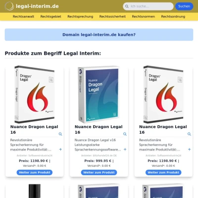 Screenshot legal-interim.de