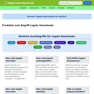 Screenshot legale-downloads.de