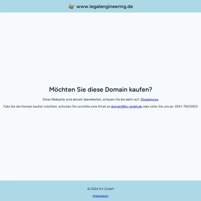 Screenshot legalengineering.de