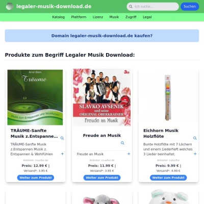 Screenshot legaler-musik-download.de