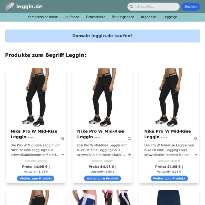 Screenshot leggin.de