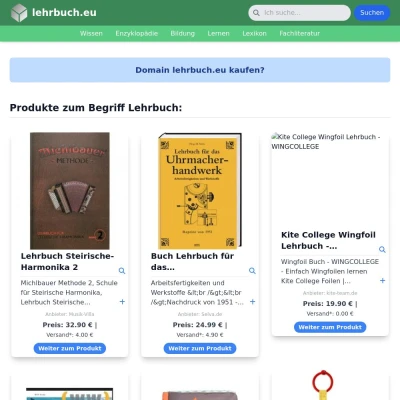 Screenshot lehrbuch.eu