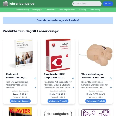 Screenshot lehrerlounge.de