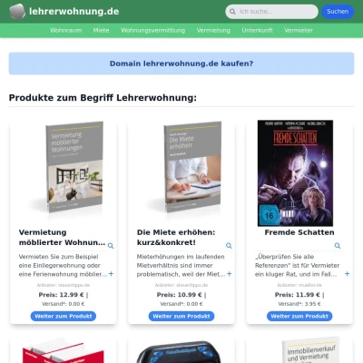 Screenshot lehrerwohnung.de