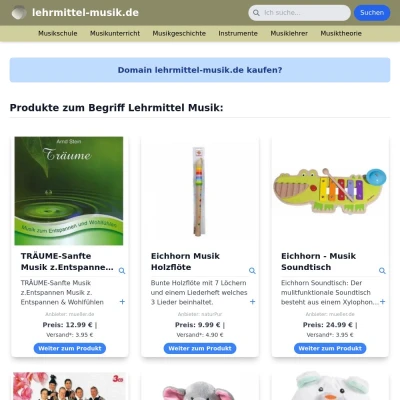 Screenshot lehrmittel-musik.de