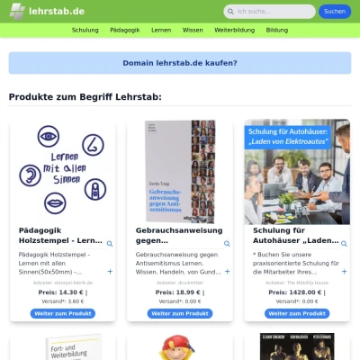Screenshot lehrstab.de