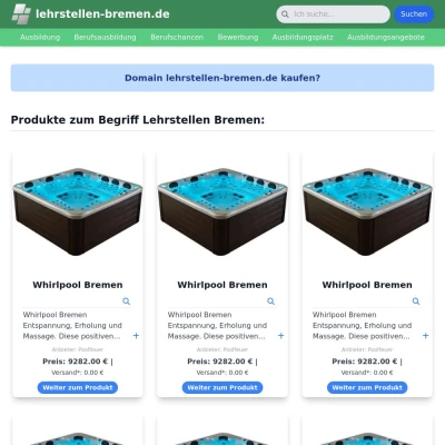 Screenshot lehrstellen-bremen.de