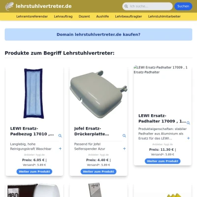 Screenshot lehrstuhlvertreter.de