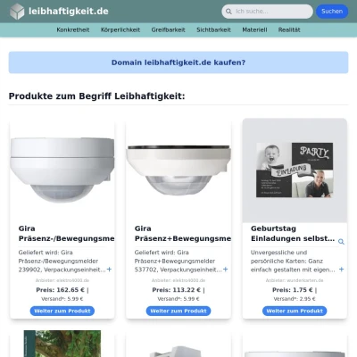 Screenshot leibhaftigkeit.de