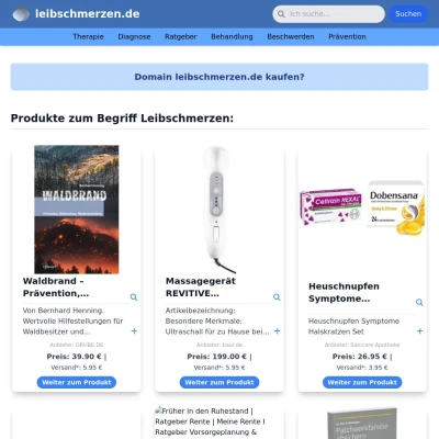 Screenshot leibschmerzen.de