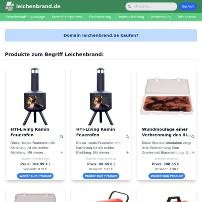 Screenshot leichenbrand.de