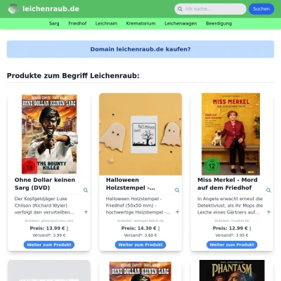 Screenshot leichenraub.de