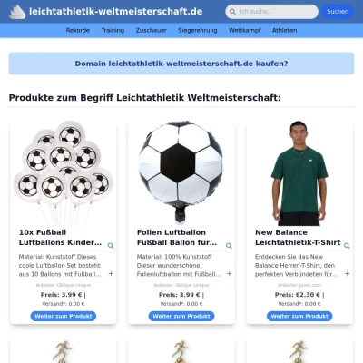 Screenshot leichtathletik-weltmeisterschaft.de