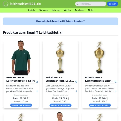 Screenshot leichtathletik24.de