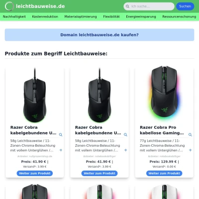 Screenshot leichtbauweise.de