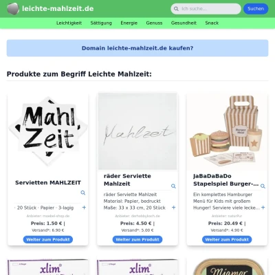 Screenshot leichte-mahlzeit.de